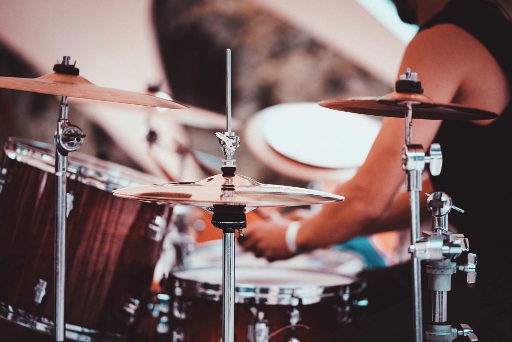 man playing drums