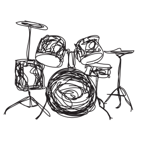 sketch of drums