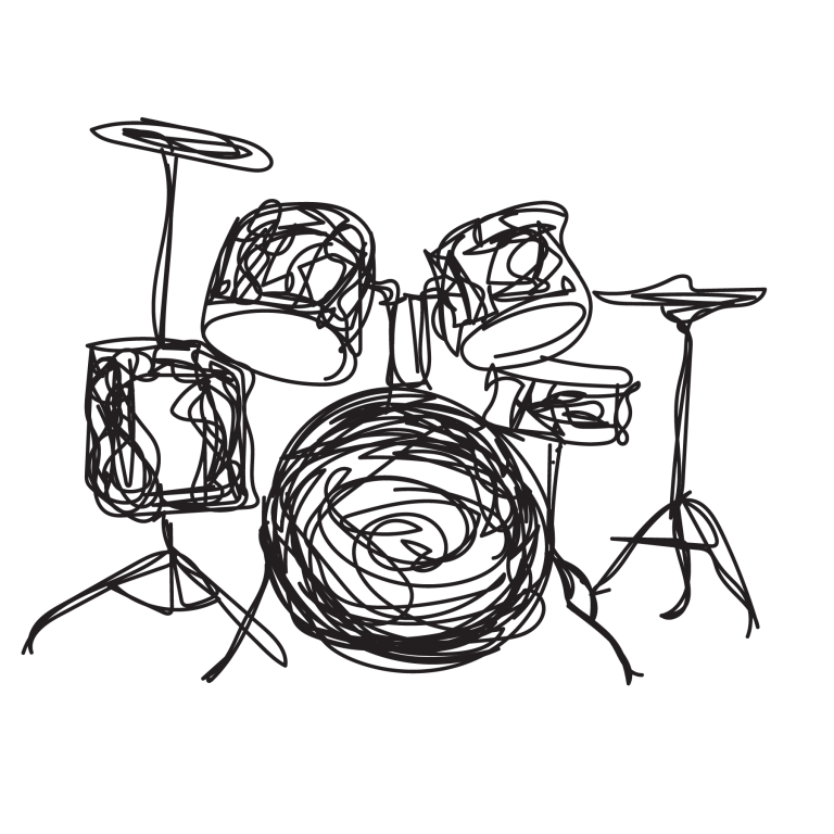 sketch of drums