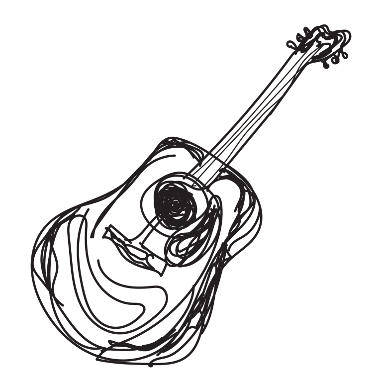 sketch of guitar