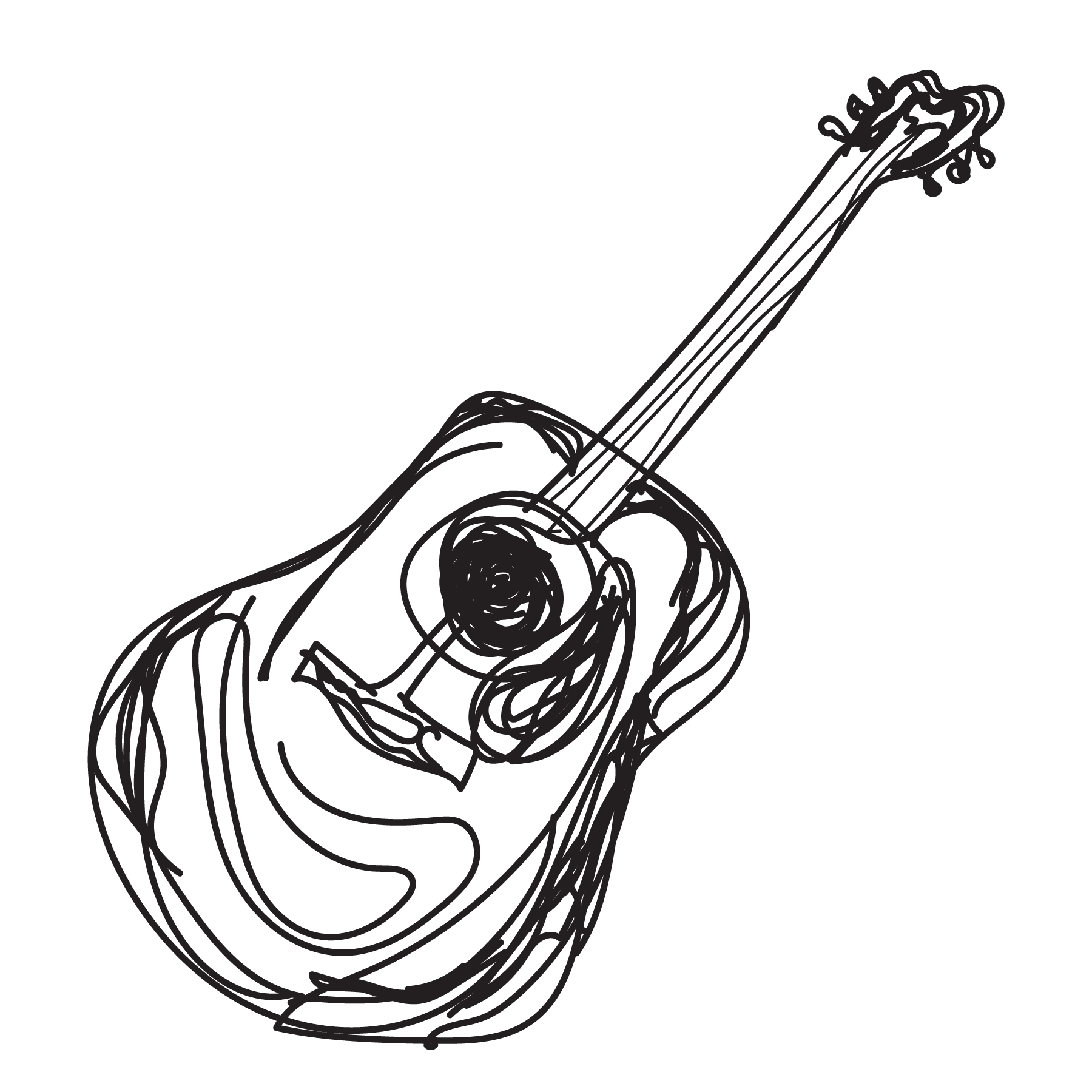 sketch of guitar
