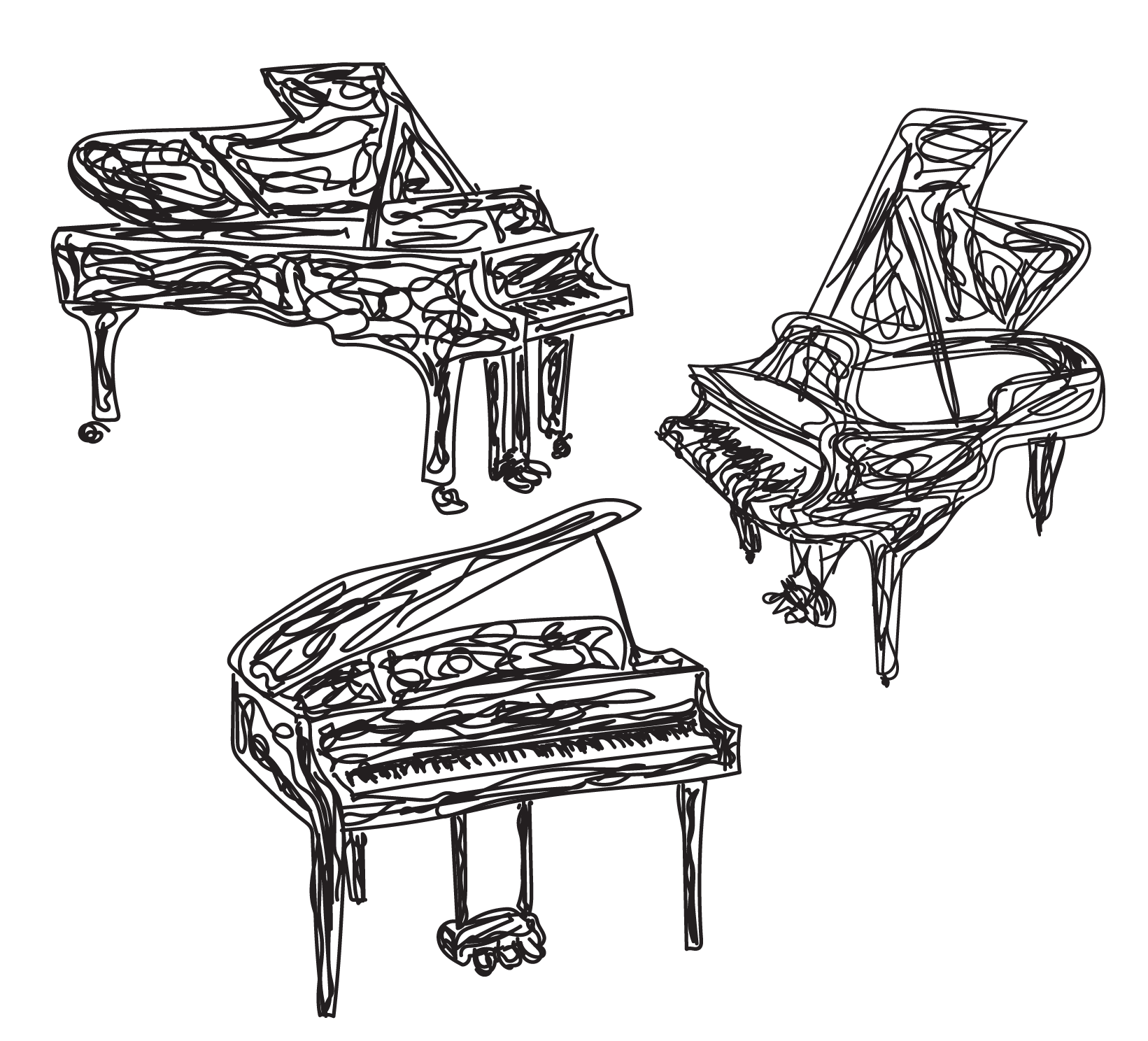 sketch of piano arrangement