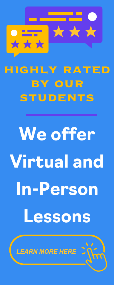 in-person or virtual lessons