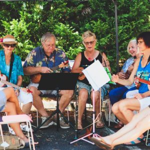 mixed age group experiencing benefits of music