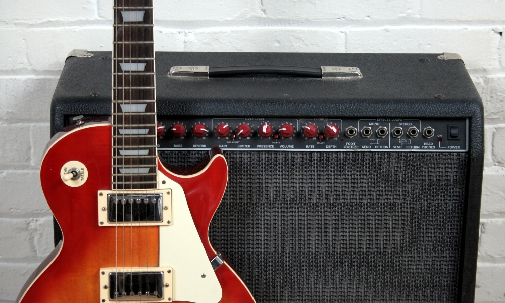 electric guitar and amp