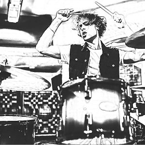 man with drum set