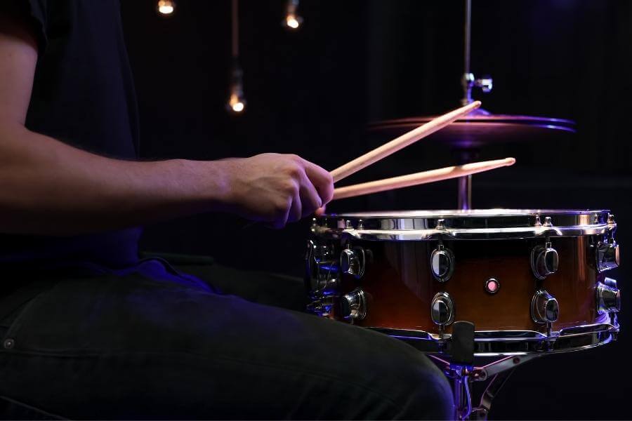 Drummer playing Snare Drum