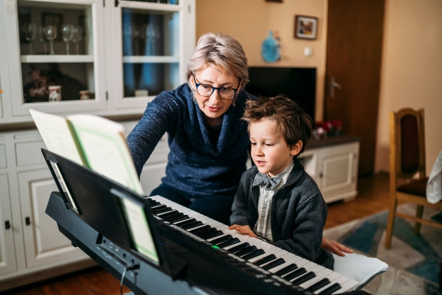 little boy Piano Lessons